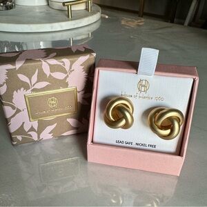 Beautiful matte gold statement earrings